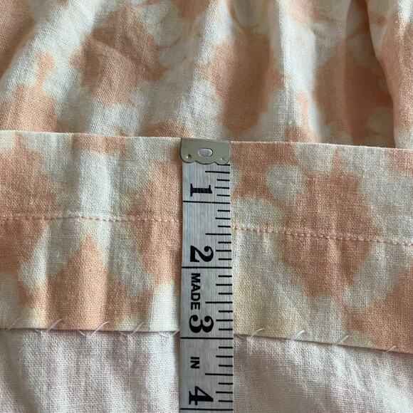 Zara Girls Ecru Orange Pastel Floral Print Linen Blend Midi Skirt Size 11-12 - Picture 6 of 6